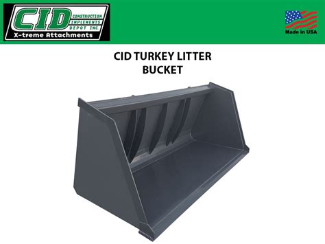 turkey litter bucket for skid steer|cid poultry litter bucket.